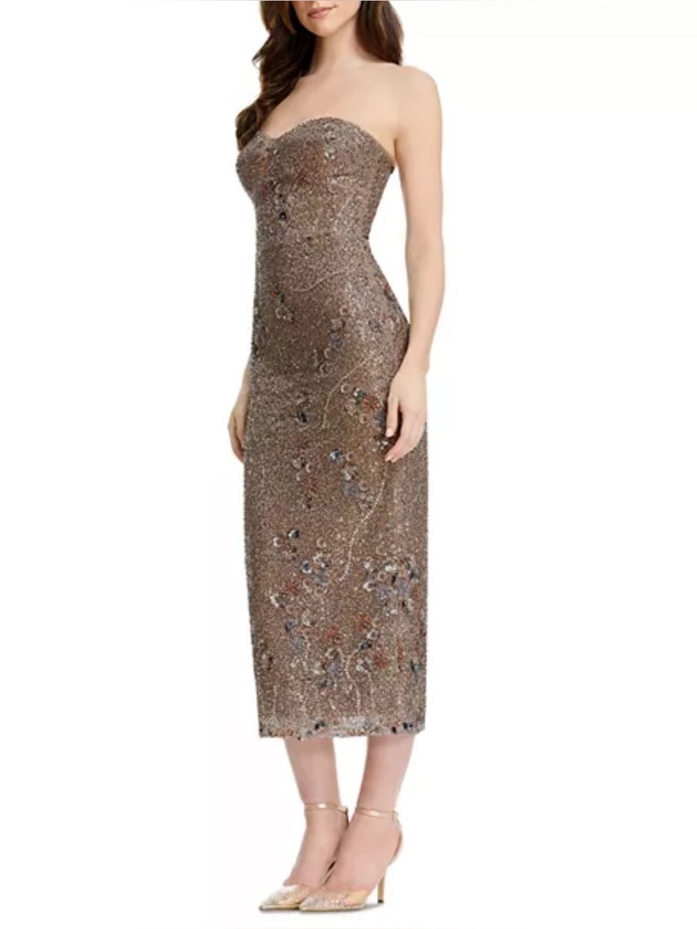 Dress the Population
Strapless Sweetheart Bodycon Tea Length
Dress - Picture 3 of 8